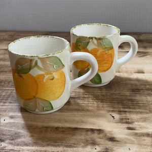 Himark Mugs Set of 2 Lemon Vintage Italy